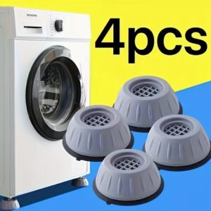Almohadilla Antivibración para Lavadora (Set de 4) - Soporte Silencioso y Antideslizante