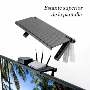 Estante Superior para Pantalla y Monitor - Organizador de Escritorio y TV para Apartamento